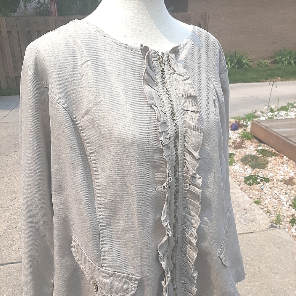 Lane Bryant Size 28 Gold Denim Jacket